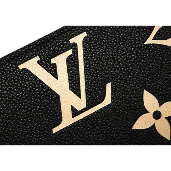 Louis Vuitton Bicolor Monogram Emplant Zippy wallet Black Beige - Picture 4 of 7